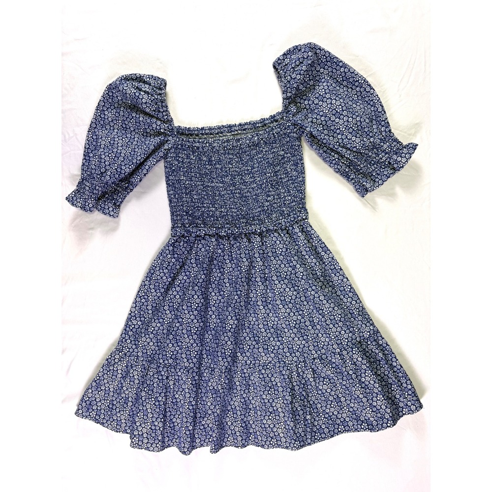 Wilfred Angie Floral Mini Dress XS Smocked Puff Sleeve Cottage Prairie Country - Picture 8 of 8